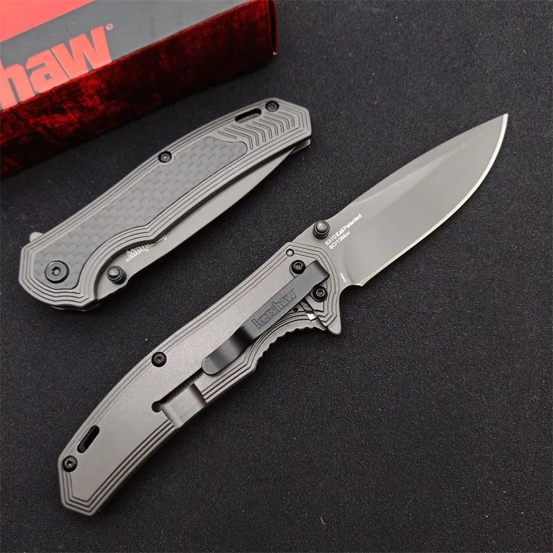 KnivesCollection™ | Kershaw 8310 Gray Folding Knife | 180mm Carbon Fiber & Steel