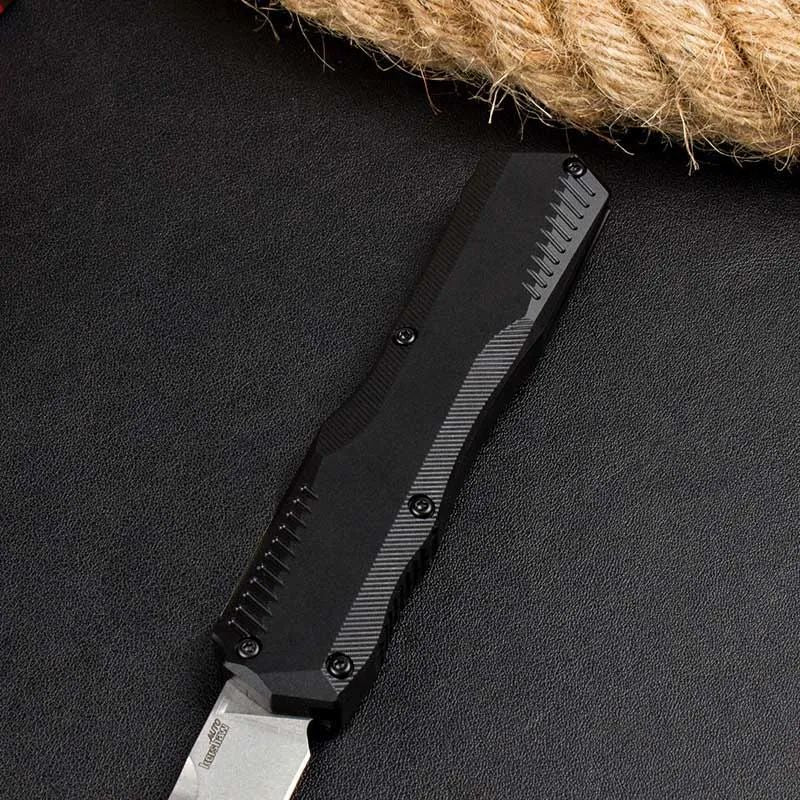 Professional Title: Kershaw 9000 Automatic Knife: 205mm Aviation Aluminum | 60 HRC Stone Wash Tactical Folder