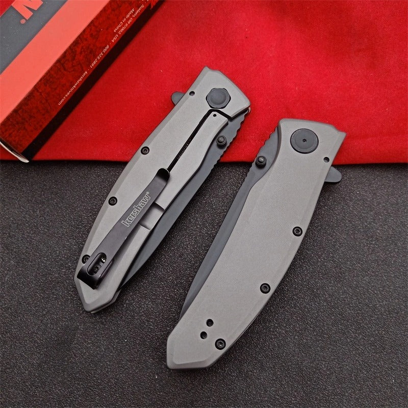 KnivesCollection™ | Kershaw 2200 Grid Utility Folder | 3.7" Titanium Coated Steel