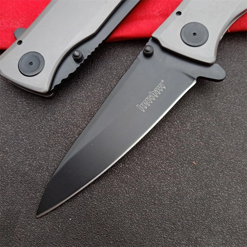 KnivesCollection™ | Kershaw 2200 Grid Utility Folder | 3.7" Titanium Coated Steel