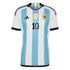 Lionel Messi 10 Argentina National Team 2022/23  Winner Player Jersey - White - Jersey Teams World