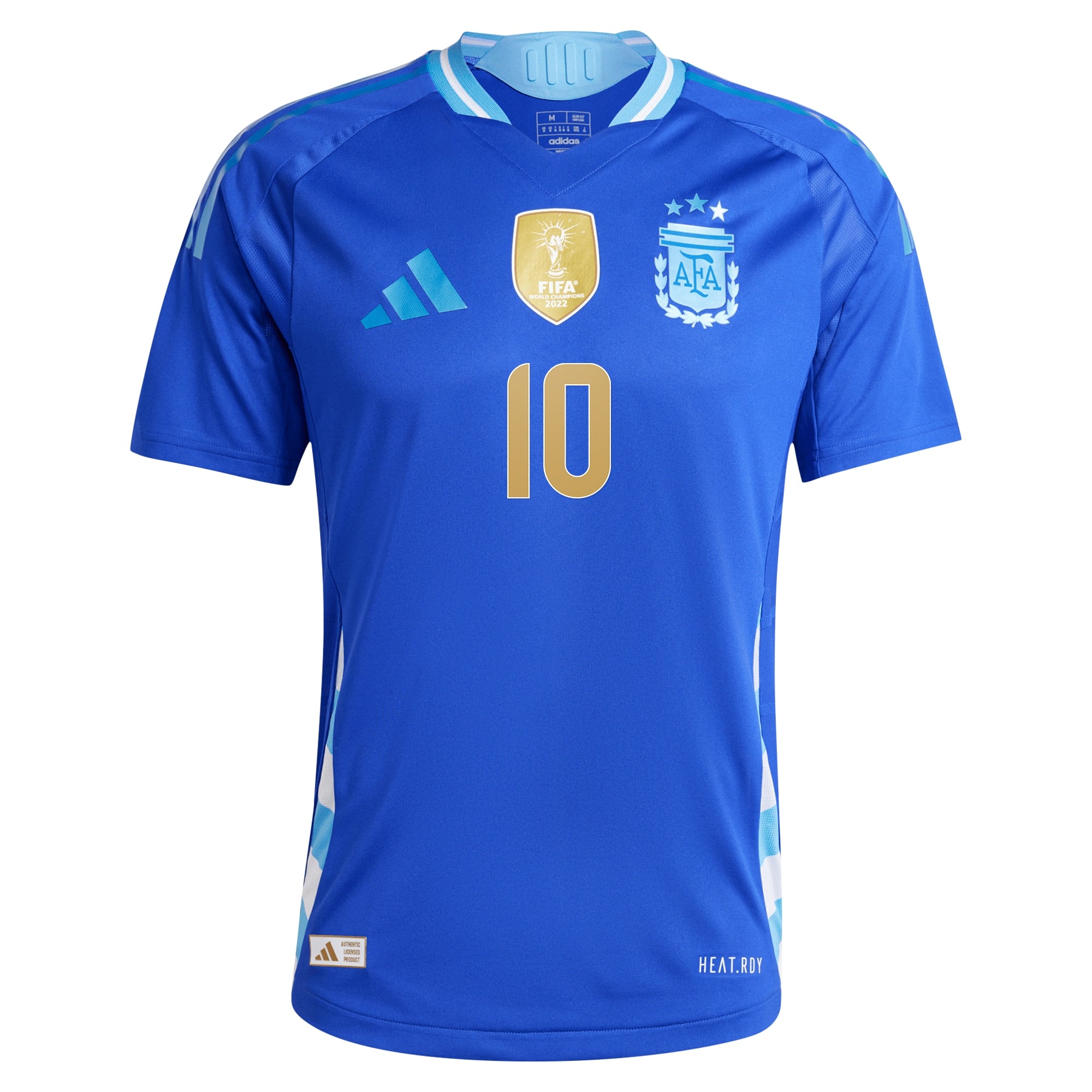 Lionel Messi Argentina National Team adidas 2024 Shirt Away Player Authentic T-shirt - Blue