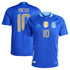 Lionel Messi Argentina National Team adidas 2024 Shirt Away Player Authentic T-shirt - Blue