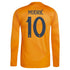 Luka Modric Real Madrid adidas 2024/25 Away Long Sleeve Player Jersey - Orange