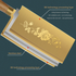 Luxury Gold Kitchen Knife Set Stainless Steel Blade with Golden Titanium