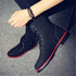 2019 Men Boots British Red High Top Mens Army Boots Korean Zipper Men's Snow Winter Boots Cowboy Boots for Men BLACK size 39-44