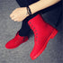 2019 Men Boots British Red High Top Mens Army Boots Korean Zipper Men's Snow Winter Boots Cowboy Boots for Men BLACK size 39-44