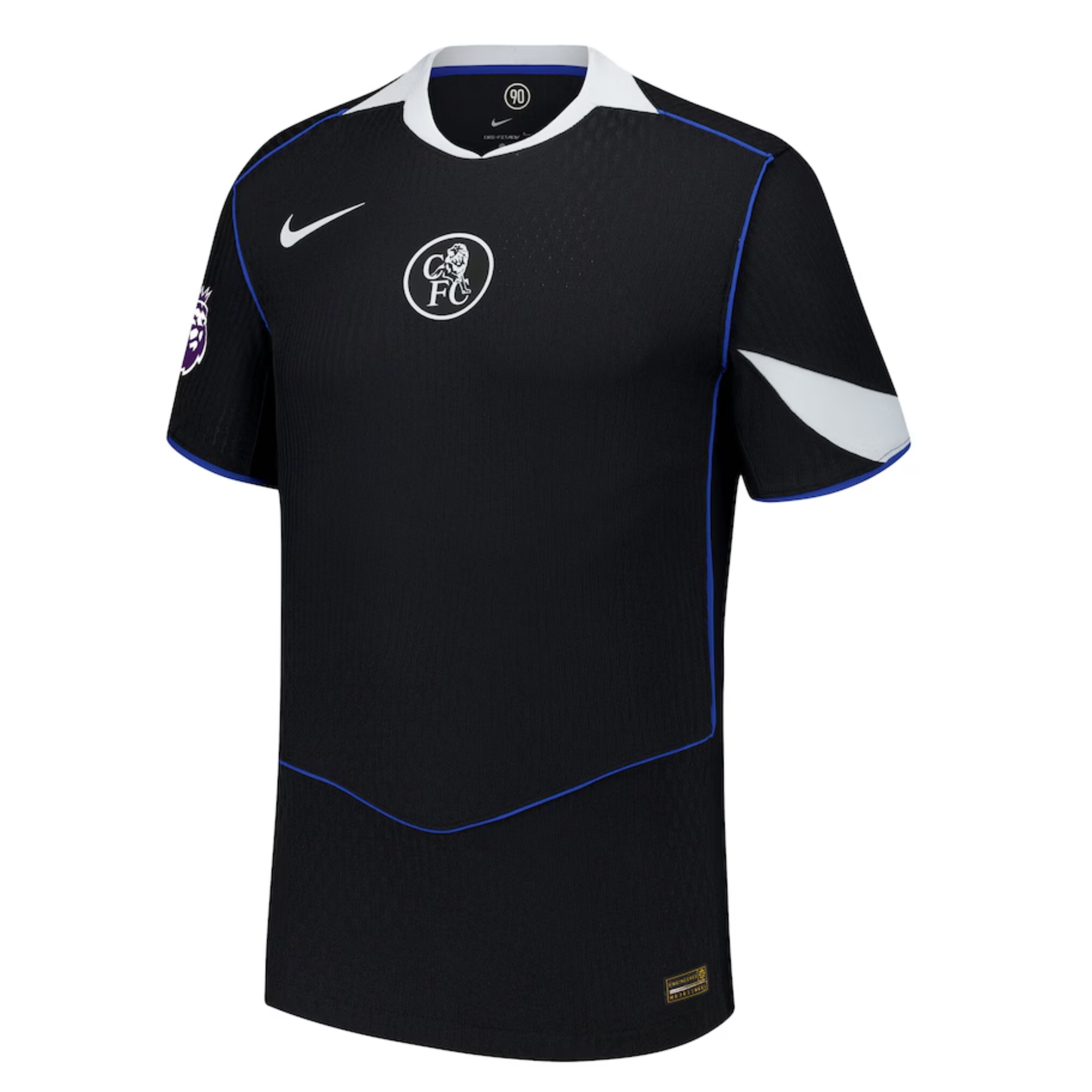 Men's Chelsea Nike 2025/26 Third Authentic Custom Jersey - Black