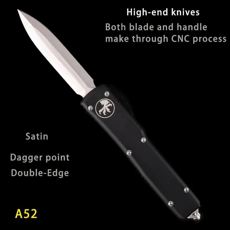 Microtech Style Automatic Knife: T6061 Aviation Aluminum | Ultra-Light 103g Tactical Hunter
