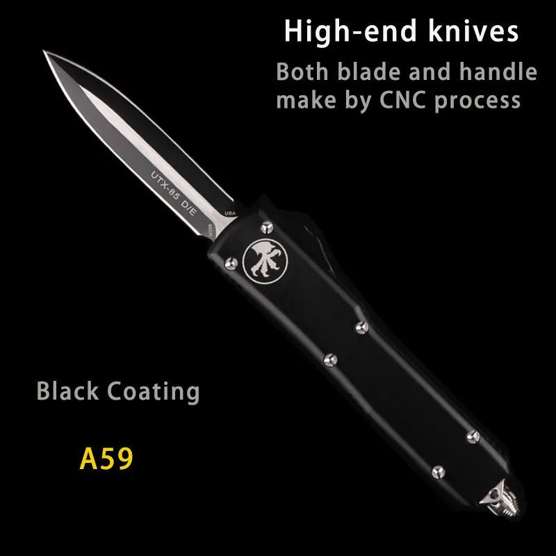 Microtech Style Automatic Knife: T6061 Aviation Aluminum | Ultra-Light 103g Tactical Hunter