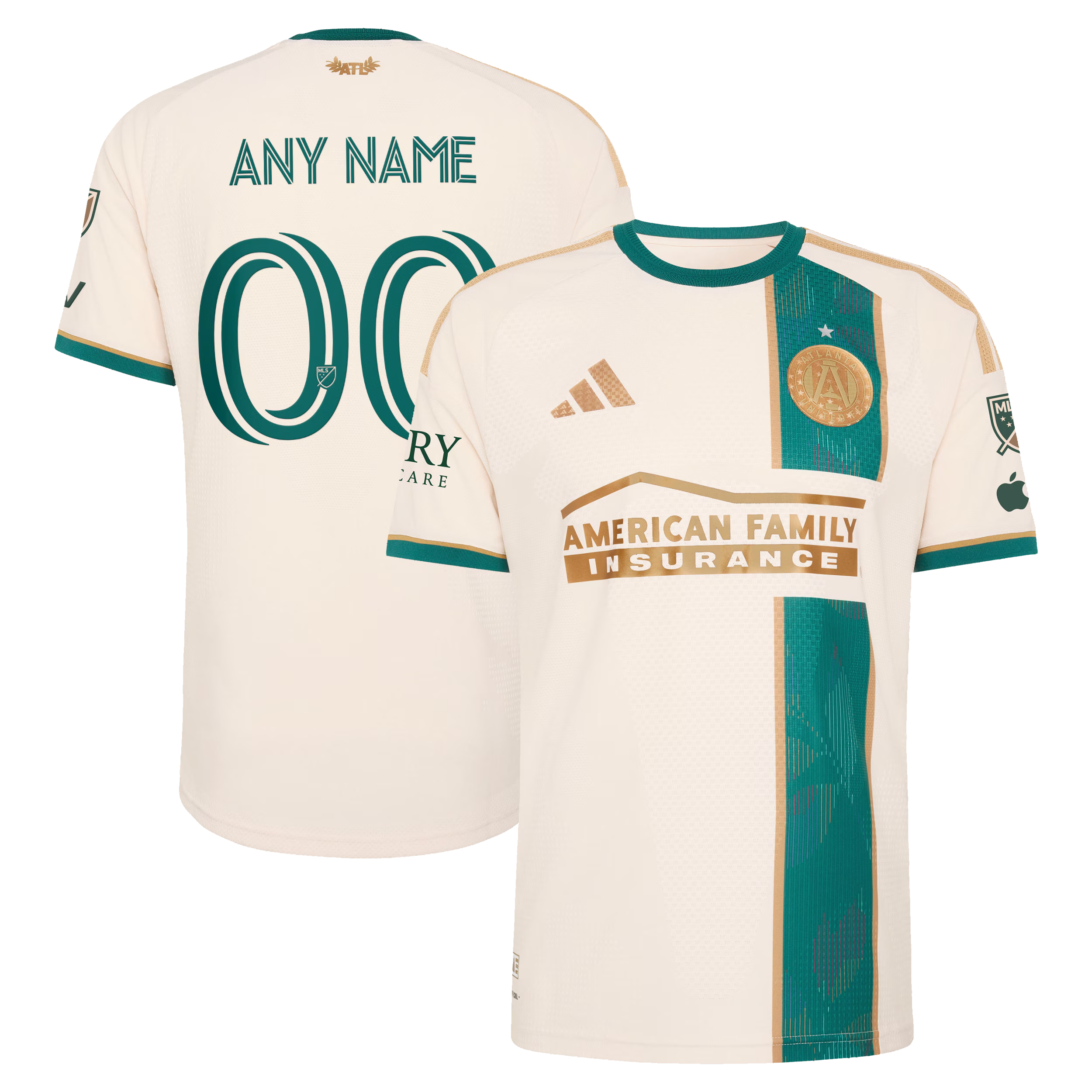 Official adidas Atlanta United FC 2026 Spirit Of '96 On-Field Patch Custom Jersey - Tan
