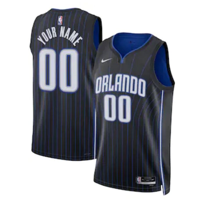 Orlando Magic Unisex 2023 Swingman Custom Jersey Black - Icon Edition - Jersey Teams World