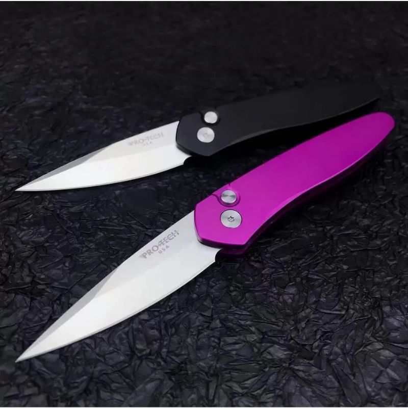 Pro-tech 3407 Automatic Hunt Knife: 17.5 cm Tactical Folder | 60 HRC Aluminum