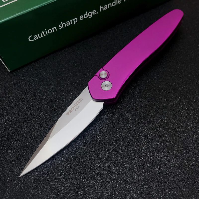 Pro-tech 3407 Automatic Hunt Knife: 17.5 cm Tactical Folder | 60 HRC Aluminum