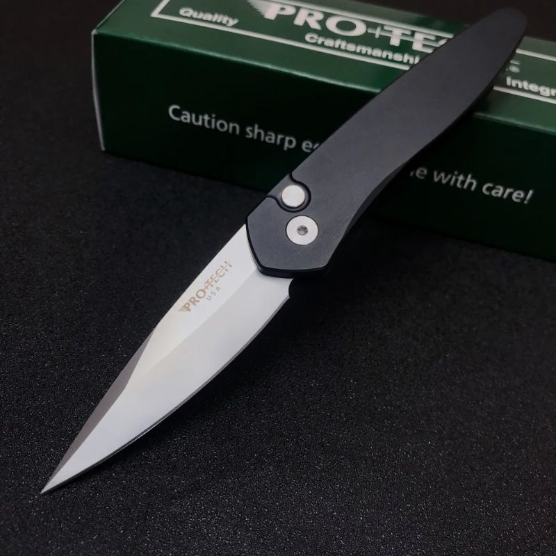Pro-tech 3407 Automatic Hunt Knife: 17.5 cm Tactical Folder | 60 HRC Aluminum