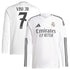 Real Madrid adidas 2024/25 Home Long Sleeve Player Vini Jr. 7 Authentic T-shirt - White