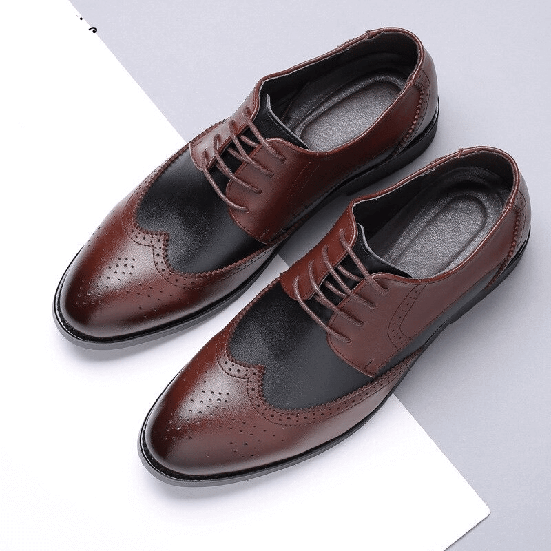 Pointed Cow Leather Men's Shoe – Breathable, Stylish, Comfortable Business Casual Footwear | NEVADA™ - Nevada Shoe