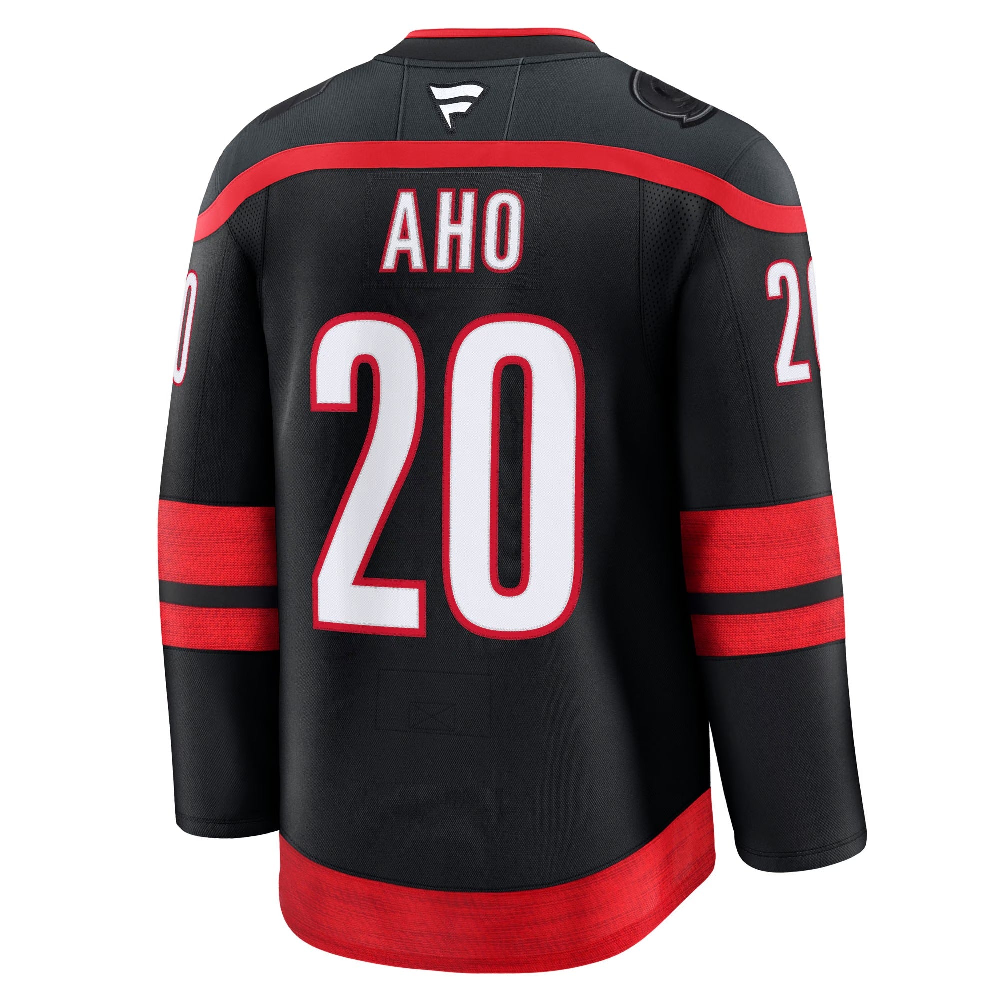 Sebastian Aho Carolina Hurricanes Fanatics Premium Home Jersey – Black "Warning Flag" Edition