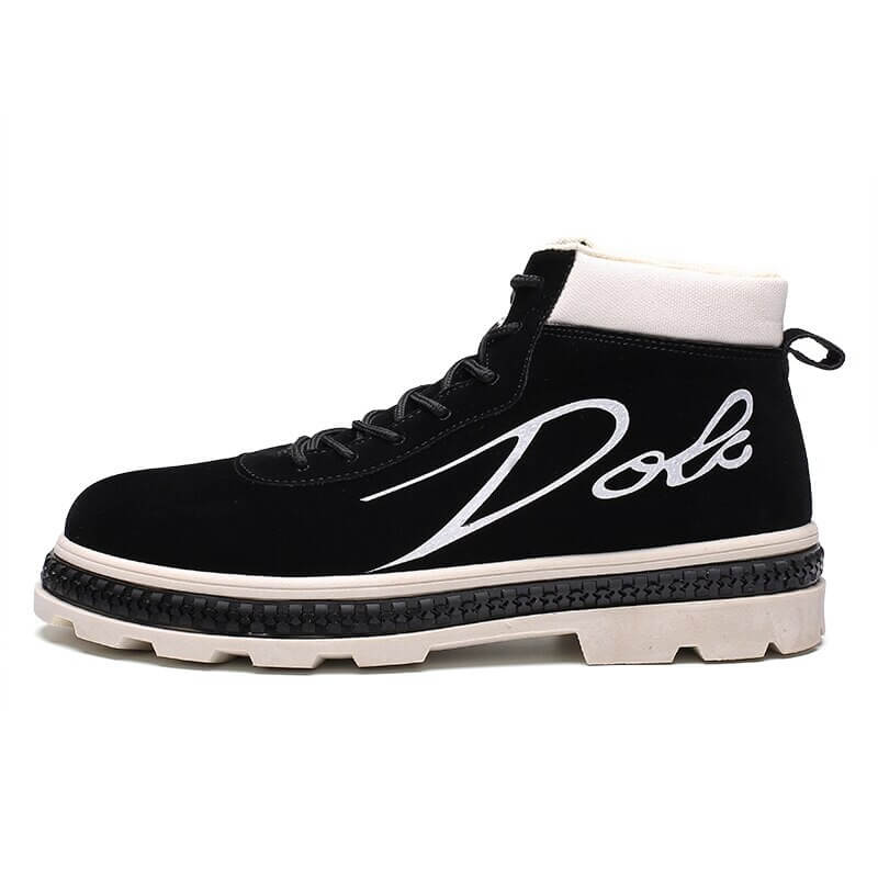 Soft Flock velvet Men Brand Ankle Boots Breathable Men Leather Boots High Top Shoes Outdoor Casual Men Winter Shoes Botas Homme