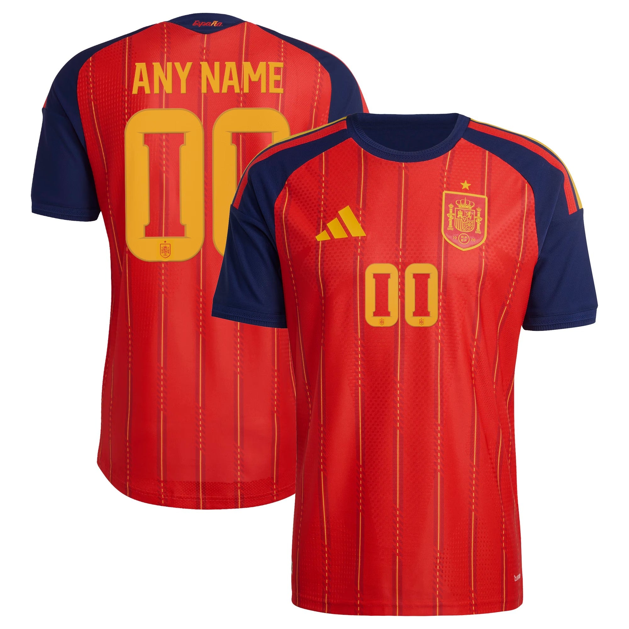 Spain National Team Home Football Shirt 2026 - Red/Yellow - Custom Name & Number