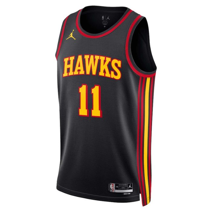 Trae Young Atlanta Hawks 2023 Statement Edition Swingman Jersey - Black - Jersey Teams World