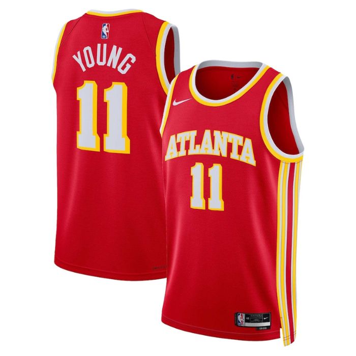 Trae Young Atlanta Hawks Unisex 2023 Jersey - Icon Edition - Red - Jersey Teams World