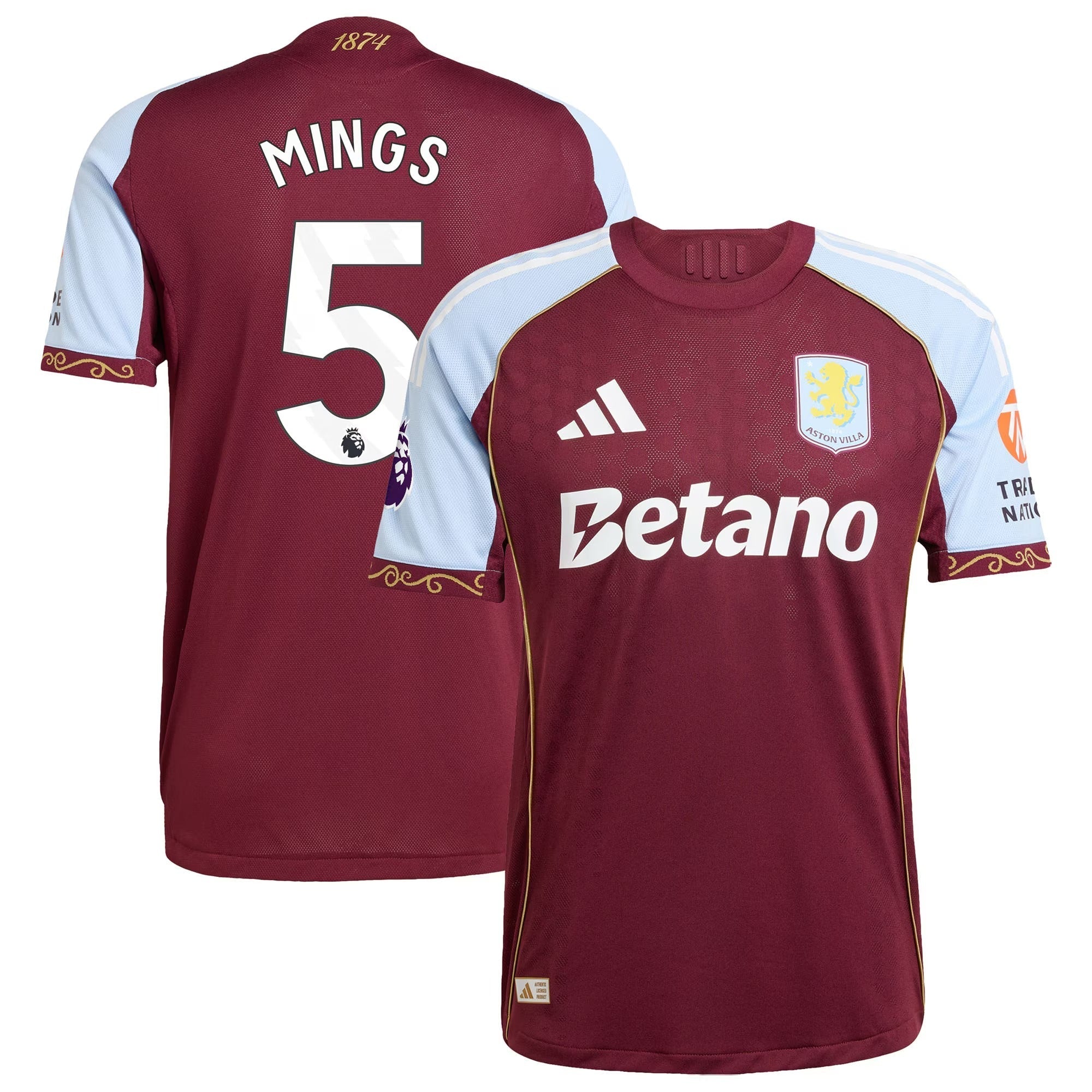 Tyrone Mings Aston Villa Fan Edition Football Jersey | Shop Tyrone Mings Aston Villa Soccer Shirt Online
