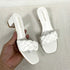 women Nevada low heel sandal summer Shoes Weave Open Toe