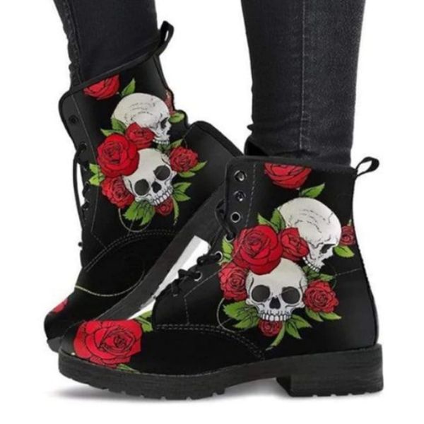 Shop Women’s Leather Boot Print Skull – Cowgirl Shoes, from our luxury leathers in American And Uk craftsmanship.