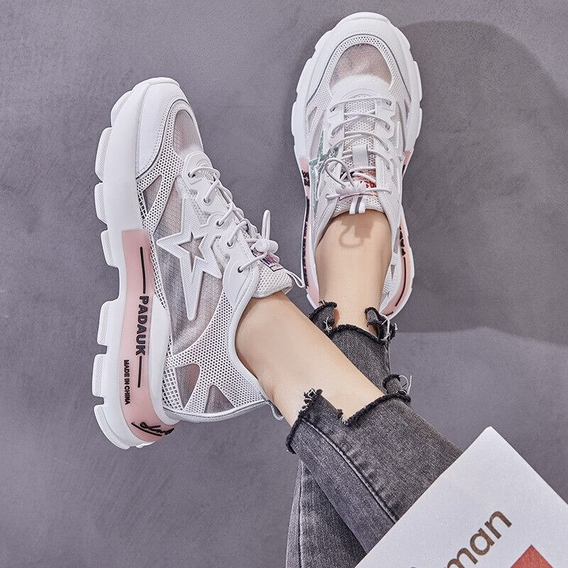 Women nevada Genuine Leather Summer Sneaker Height Increasing