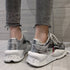 Women Nevada Rhinestone Sneaker Fashion Casual Chunky Shoe. Black Zapatos De Mujer