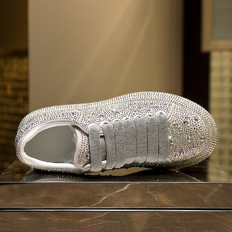 Women nevada Bling Rhinestone shoe, Fashion Casual sneaker Crystal Street for Ladies