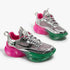 Women Nevada Sneaker Metallic Leather Shoe Height Increasing