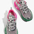 Women Nevada Sneaker Metallic Leather Shoe Height Increasing