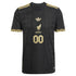adidas Mexico custom soccer jersey 2025 in black with gold accents and unique patterns