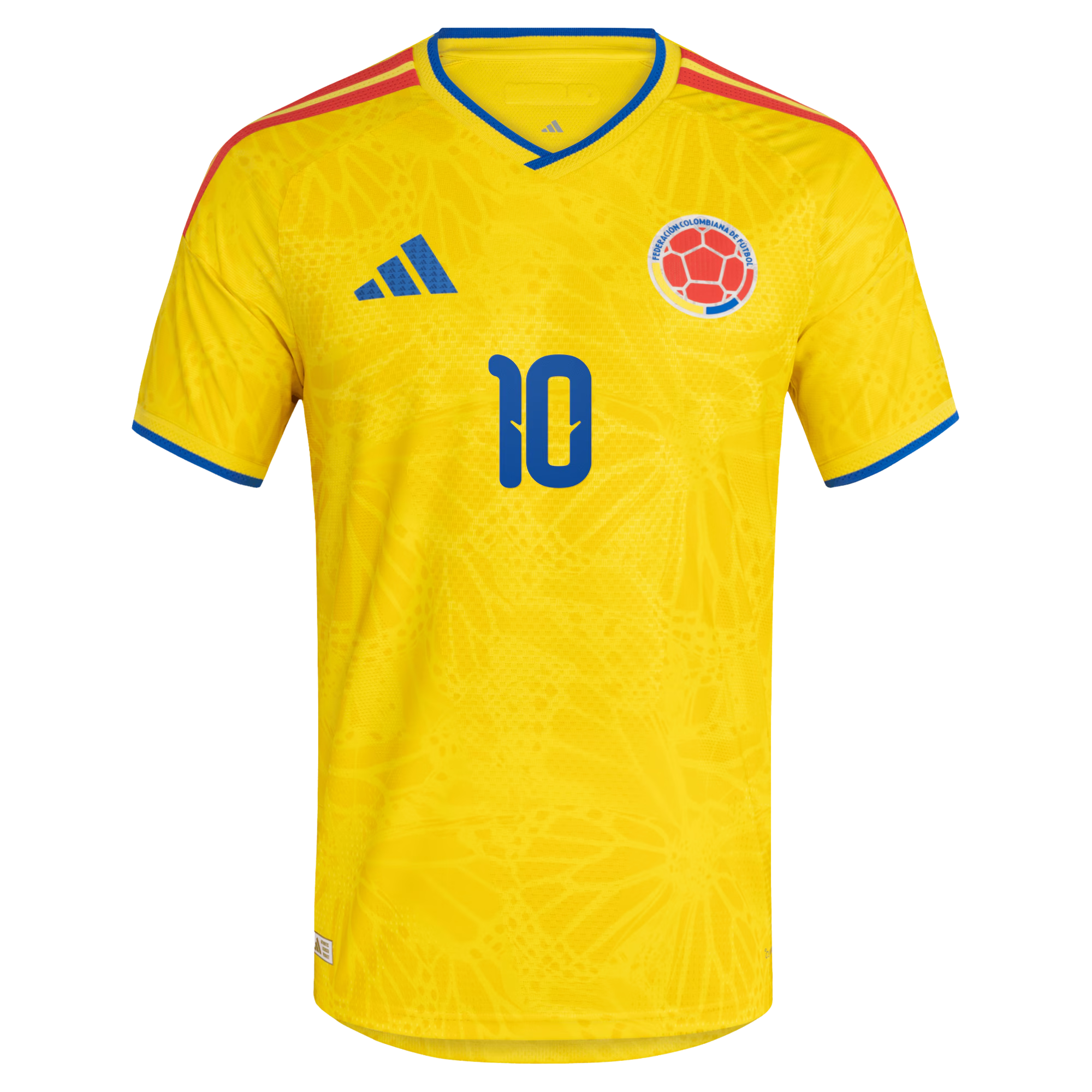 adidas Colombia National Team 2026 Home Player Edition Jersey – James Rodriguez #10 – Yellow