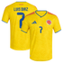 adidas Colombia National Team 2026 Home Player Edition Jersey – Luis Diaz #7 – Yellow