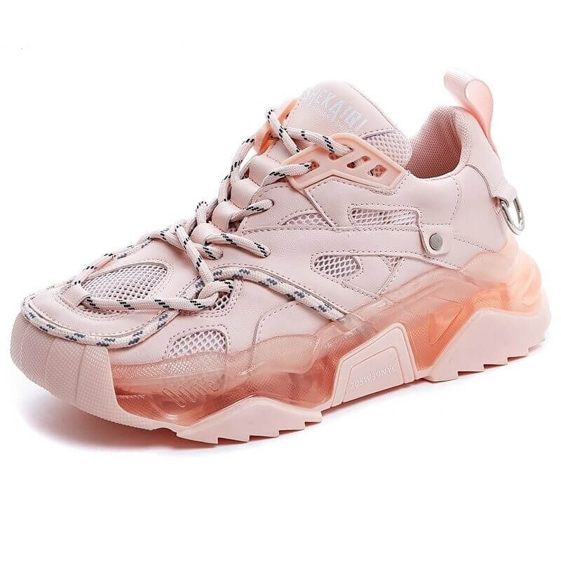 Women Fashion Sports Sneakers 2021 Newest Female Platform Chunky Pink Shoes Woman Summer Casual Mesh