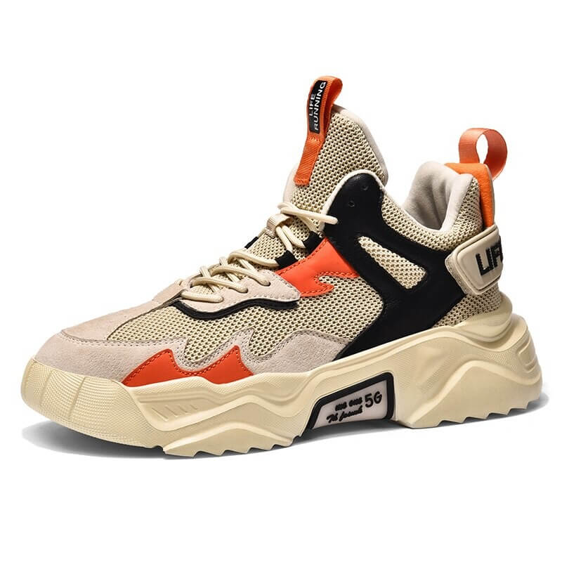 Stylish Running Men Shoes High Top Men's Sneakers Lace Up Sporty Man Shoes Comfortable Mans Sneaker Gym Jogging Athletic Trainer