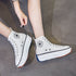 Canvas Shoes Women Trainers Women High Top Sneaker Lady Autumn Female Footwear Breathable Girl White Black Sneakers QW-62