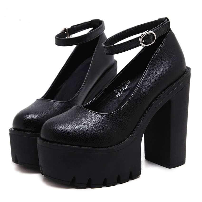 spring autumn casual high-heeled shoes sexy ruslana korshunova thick heels platform