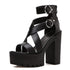 Fashion Solid Platform Women Sandals Summer Shoes Open Toe Rome Style High Heels Fashion Buckle Gladiator Shoes Woman