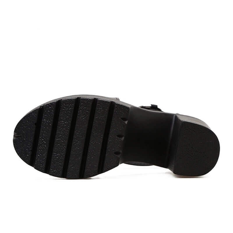 Fashion Solid Platform Women Sandals Summer Shoes Open Toe Rome Style High Heels Fashion Buckle Gladiator Shoes Woman