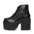 women nevada leather round toe boot – buckle high heel boots | nevada™ - Nevada Shoe