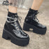 women nevada leather gothic black boots – bold, sleek & edgy style | nevada™ - Nevada Shoe