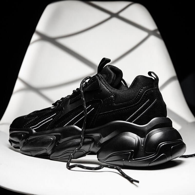 Men Shoe Chunky Luxury Comfortable, shoe men Glossy Thick Sole, Sports Shoe Trainers Running