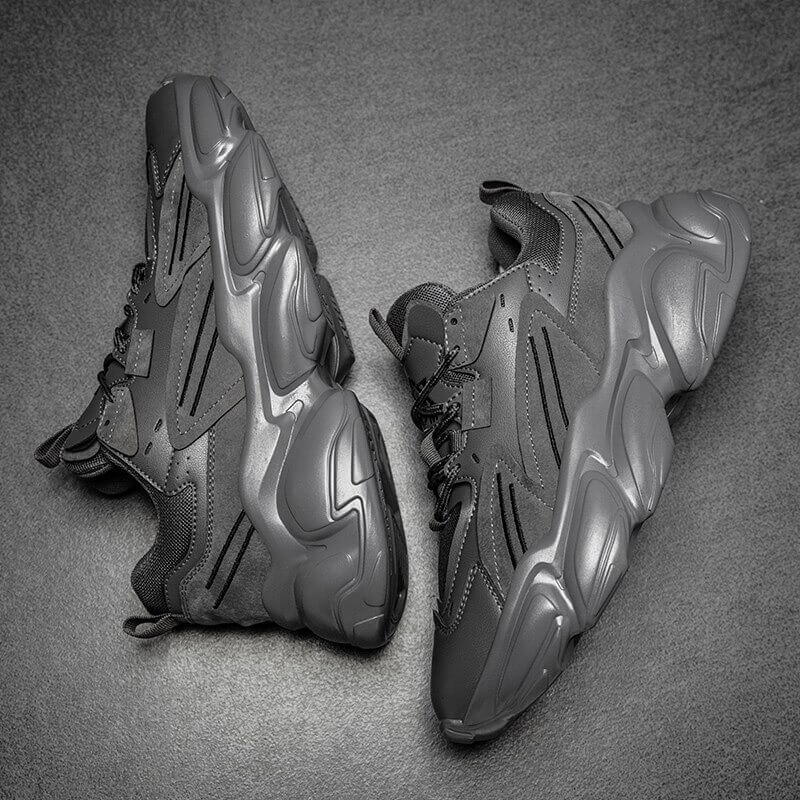 Men Shoe Chunky Luxury Comfortable, shoe men Glossy Thick Sole, Sports Shoe Trainers Running