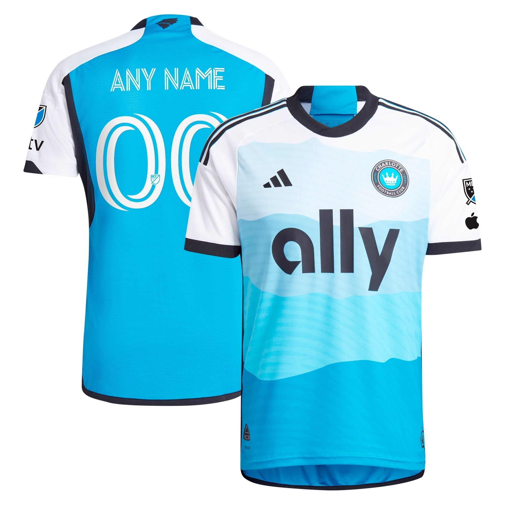 Charlotte FC adidas 2024 The Carolina Kit: Explore Custom Authentic T-shirt - Blue