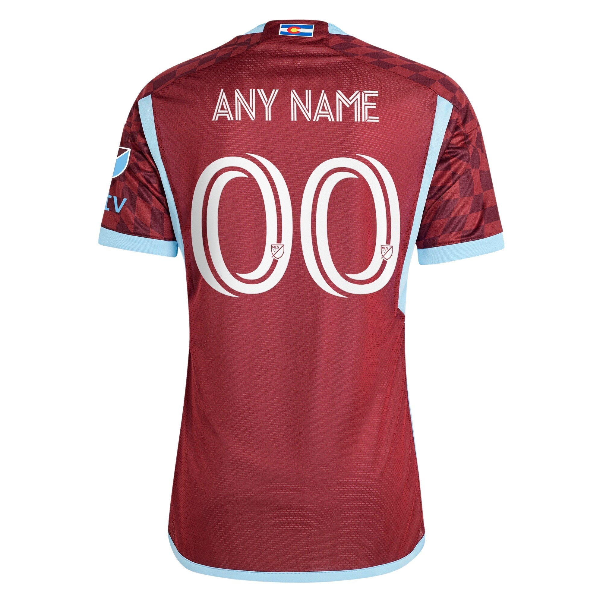 Colorado Rapids adidas 2024 One Flag Kit Custom Authentic T-shirt - Burgundy