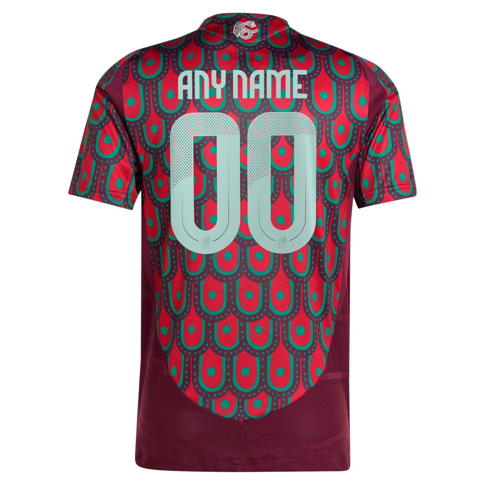 Mexico National Team adidas 2024 Home Custom Authentic T-shirt - Burgundy